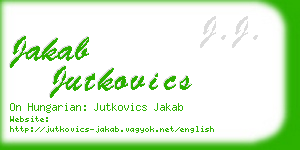 jakab jutkovics business card